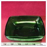 Green Glass Dish (Vintage)