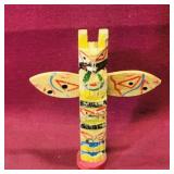 Painted Wooden Souvenir Totem (Vintage)