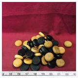 Large Lot Of Wooden Crocinole Game Pieces
