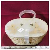 Plastic Sewing Basket (Vintage)