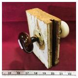 Porcelain Door Knobs & Wooden Door Piece