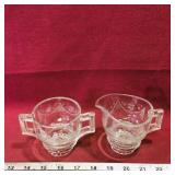 Glass Creamer & Sugar Dish (Vintage)