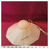 Pink Glass Ceiling Light Cover (Vintage)