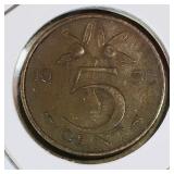 1950 Nederlands 5 Cent Coin