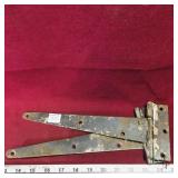 Pair Of Large Iron Door Hinges (Antique)