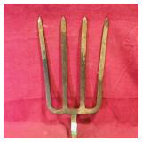 Iron Pitchfork End (Antique) (14 1/2" x 7")