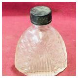 Glass Perfume Bottle (Vintage) (3 1/2" Tall)