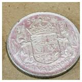 Silver 1953 Canadian 50 Cent Coin