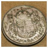 Silver 1946 Canadian 50 Cent Coin
