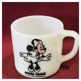 Minnie Mouse Milk Glass Mug (Vintage) (3" Tall)