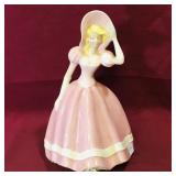 Ceramic Lady Figurine (Vintage) (10 1/2" Tall)