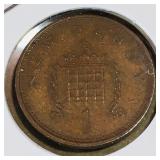 1974 Great Britain New Penny Coin