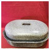 Large Enamelled Roasting Pan (Vintage)