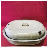 Large Enamelled Roasting Pan (Vintage)