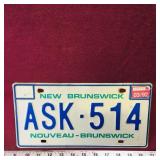 1992 New Brunswick License Plate