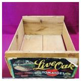 Live Oak Tomatoes Wooden Crate (Vintage)