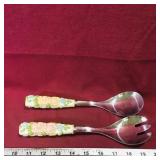 Pair Of Resin Handle Utensils (9 1/2" Long)