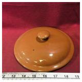 Pottery Bean Crock Lid (Vintage) (7")