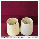 Pair Of Small Desk Lamp Shades (Vintage)