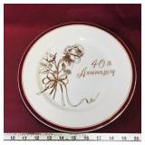 40th Anniversary Decorative Plate (Made In Japan)