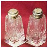 Pair Of Glass Salt & Pepper Shakers