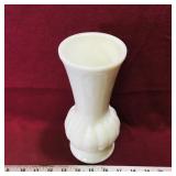 Large Milk Glass Flower Vase (9" x 4")