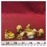 Lot Of 6 Red Rose Tea Figurines