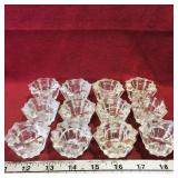 Set Of 12 Small Glass Salt Cups (Antique)