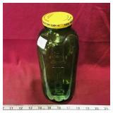 Green Glass Juice / Water Jar (Vintage)