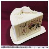 Covered Ceramic Cheese Dish (Antique)