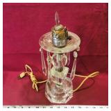 Crystal Glass Desk Lamp (Vintage) (13" x 4 1/2")
