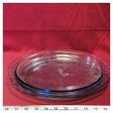 Pair Of Glass Pyrex Platter Dishes