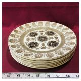 Set Of 6 Marigold Dinner Plates (Vintage) (9")