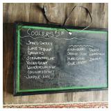 Large Glass Framed Light-Up Chalkboard Sign