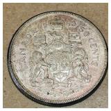 Silver 1963 Canadian 50 Cent Coin
