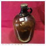 1 Gallon Amber Glass Jug (Vintage)