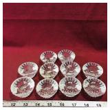 Set Of 10 Glass Salt Cups (Small) (Vintage)