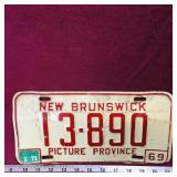 1969 New Brunswick Picture Province License Plate