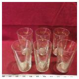 Set Of 6 Drinking Glasses (4 1/2" Tall)