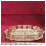 Handled Glass Divided Dish (Vintage)