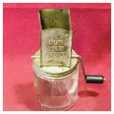 Metal & Glass Nut-Meat Chopper (Vintage)
