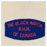 The Black Watch R.H.R. Of Canada Patch (Vintage)