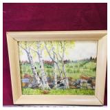 Framed Watercolor Painting (Vintage)