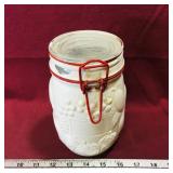 Painted Glass Preservative Jar (Vintage)