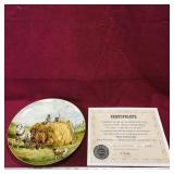 "Atop The Hay Wagon" Decorative Plate (9 1/4")