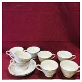 8 Banbury Inn Fine China Teacups, & 2 Saucers