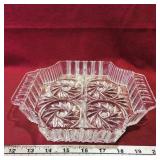 Pinwheel Lead Crystal Divided Dish (Vintage)