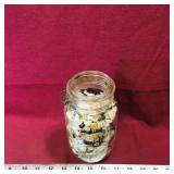 Mason Jar Filled With Crafts Buttons
