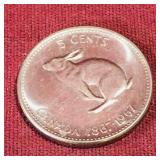 1967 Canadian Centennial 5 Cent Coin