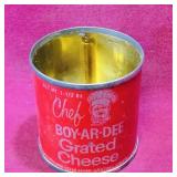 Chef Boy-Ar-Dee Grated Cheese Tin Can (Vintage)
